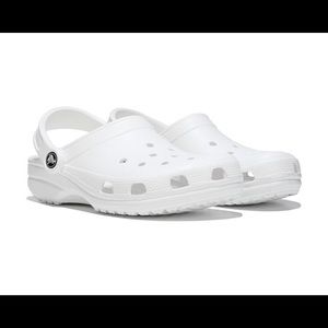 White Crocs Size 9